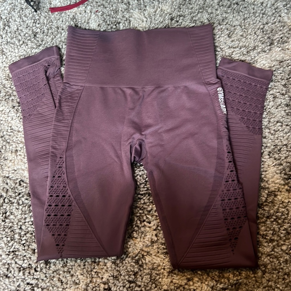 purple gymshark leggings